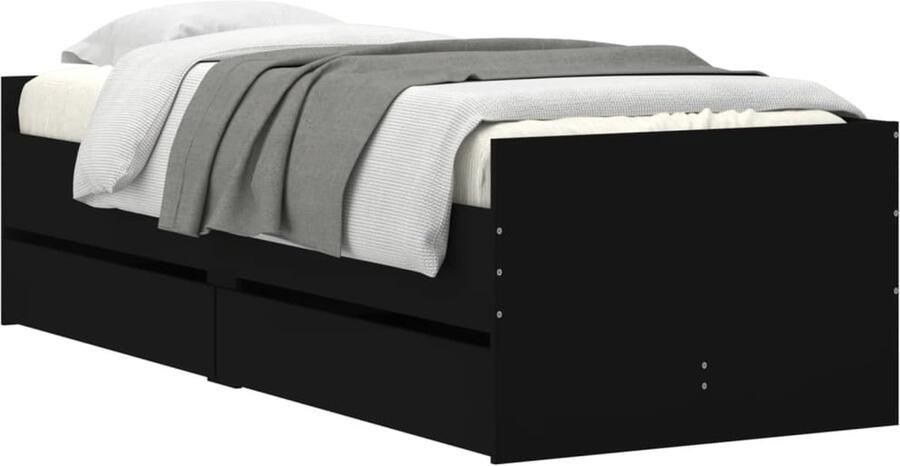 VidaXL -Bedframe-met-lades-zwart-75x190-cm-Small-Single - Foto 3