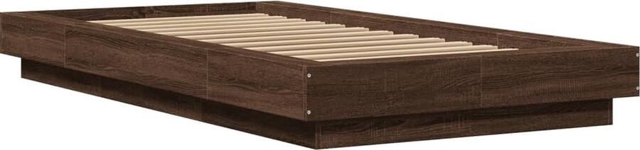 VidaXL -Bedframe-met-LED-verlichting-bruin-eikenkleur-100x200-cm - Foto 2