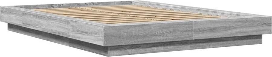 VidaXL -Bedframe-met-LED-verlichting-grijs-sonoma-eiken-140x200-cm - Foto 2