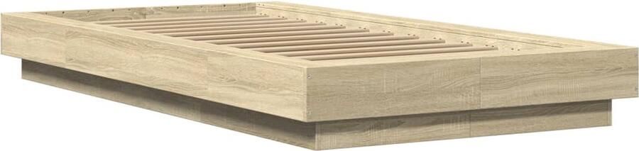 VidaXL -Bedframe-met-LED-verlichting-sonoma-eikenkleurig-100x200-cm