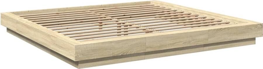 VidaXL -Bedframe-met-LED-verlichting-sonoma-eikenkleurig-180x200-cm - Foto 2