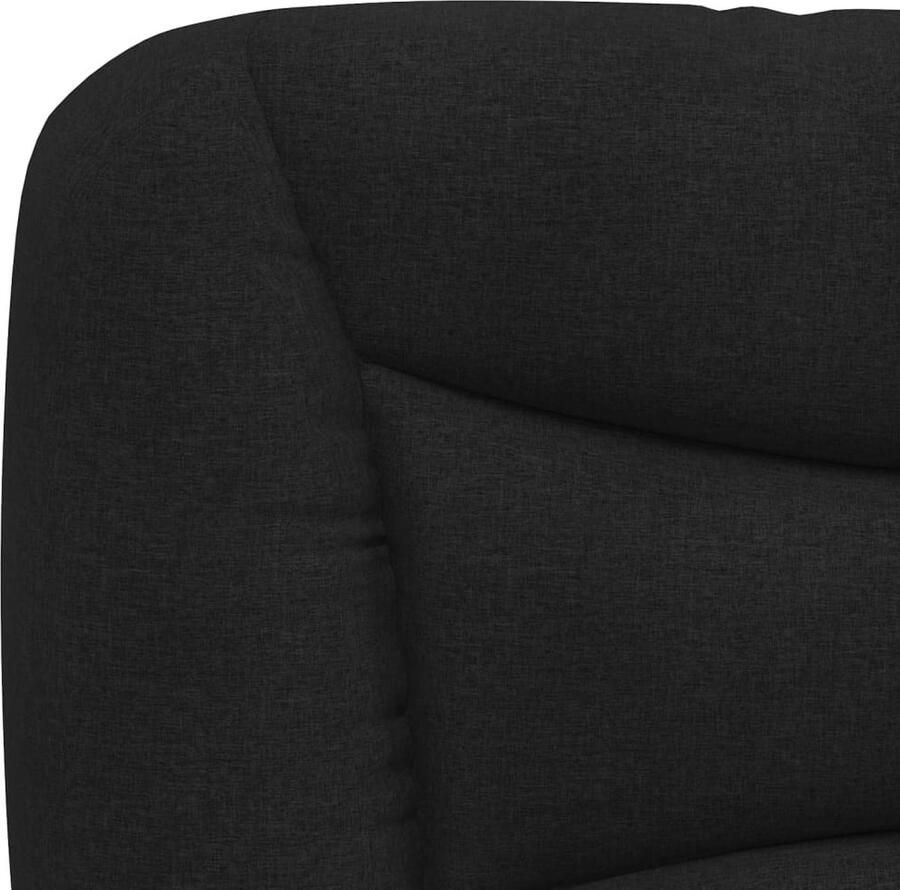 VidaXL Bedframe met LED zonder matras Hvar 80x200 cm stof zwart - Foto 3