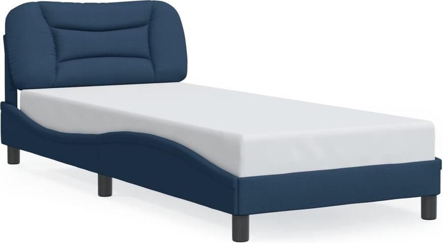 VidaXL Bedframe zonder matras 80x200 cm stof blauw - Foto 7