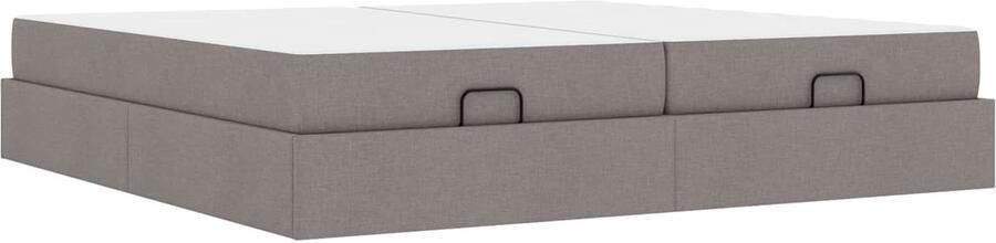 VidaXL Bedframe met matras met matras 2 pcs Taupe Stof - Foto 3