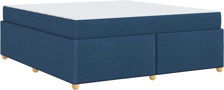 VidaXL Bedframe met matras Blauw 180 x 200 cm Stof