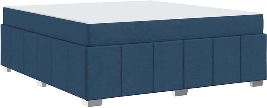 VidaXL Bedframe met matras Blauw 180 x 200 cm Stof