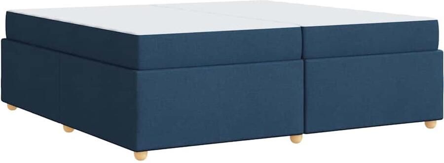 VidaXL Bedframe met matras met matras Blauw 200 x 200 cm Stof