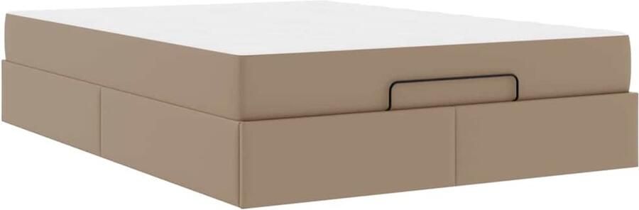 VidaXL Bedframe met matras Cappuccino 140 x 200 cm Kunstleer