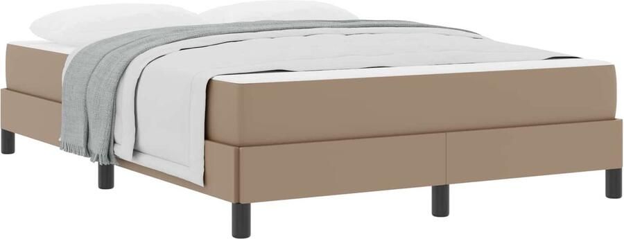 VidaXL Bedframe met matras Cappuccino 140 x 200 cm Kunstleer - Foto 5