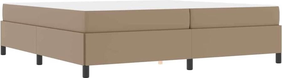 VidaXL Bedframe met matras Cappuccino 200 x 200 cm Kunstleer