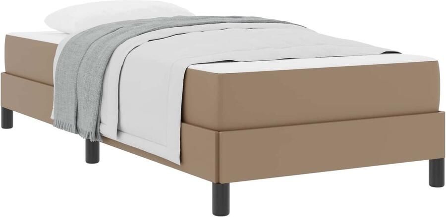 VidaXL Bedframe met matras Cappuccino 100 x 200 cm Kunstleer - Foto 4