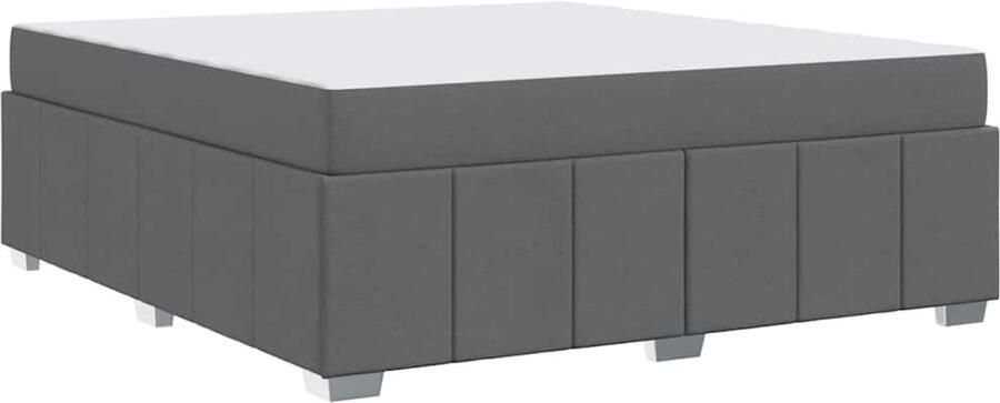 VidaXL Bedframe met matras Donkergrijs 180 x 200 cm Stof
