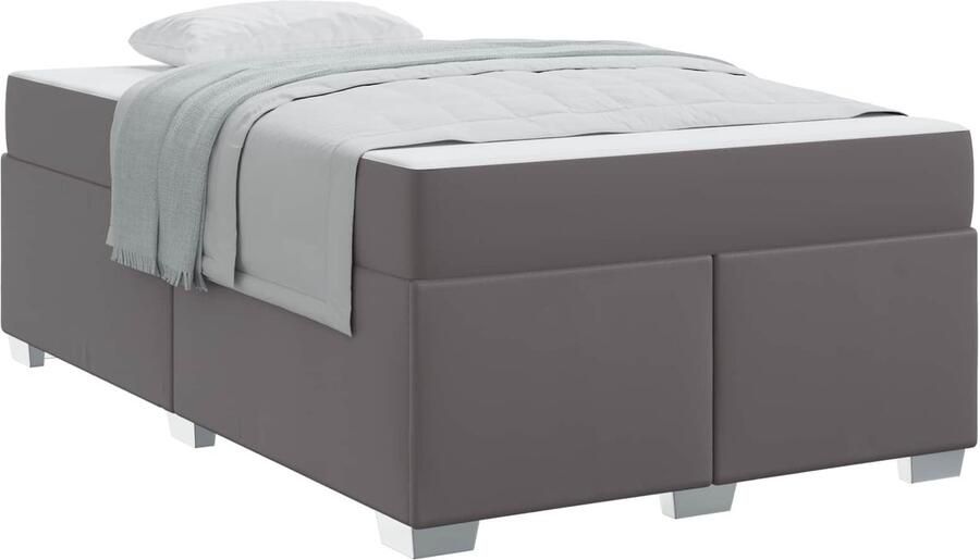VidaXL Bedframe Anders Grijs 120 x 200 cm Kunstleer - Foto 2