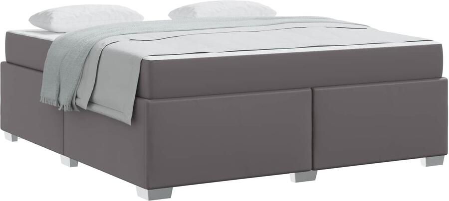 VidaXL Bedframe Anders Grijs 180 x 200 cm Kunstleer - Foto 2