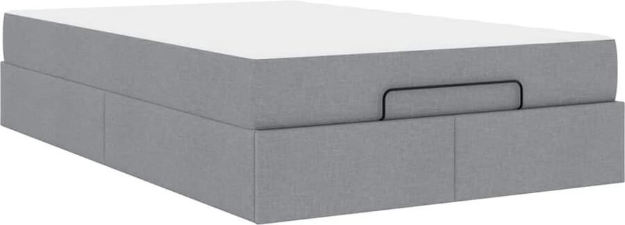 VidaXL Bedframe met matras Lichtgrijs 120 x 190 cm Stof