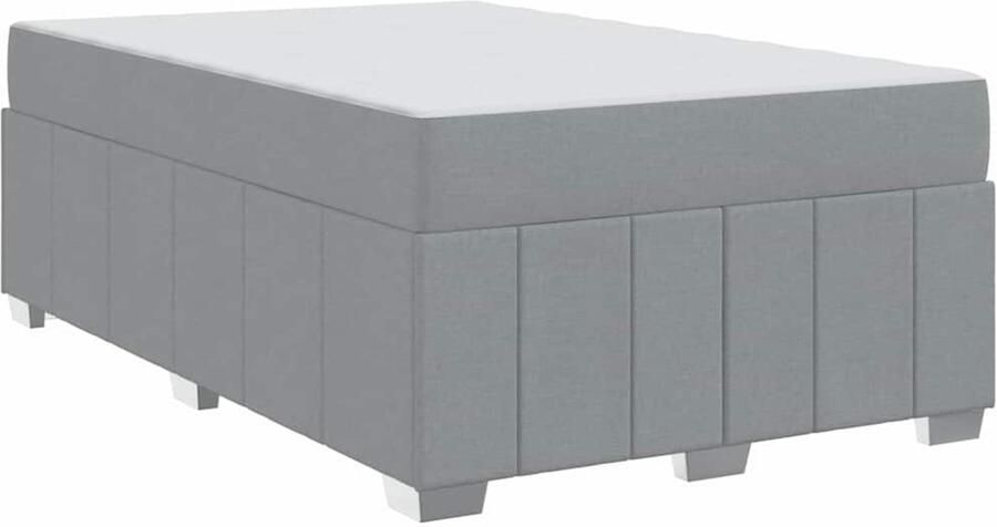 VidaXL Bedframe met matras Lichtgrijs 120 x 200 cm Stof
