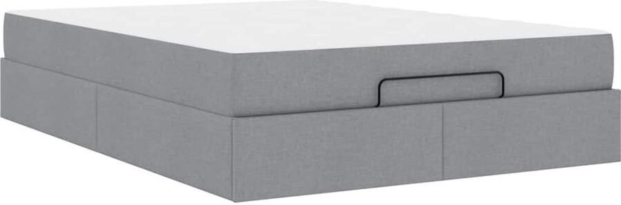 VidaXL Bedframe Anders met opslag Lichtgrijs 160 x 200 cm Stof - Foto 2