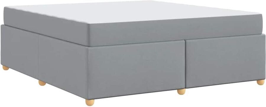 VidaXL Bedframe met matras met matras Lichtgrijs 180 x 200 cm Stof