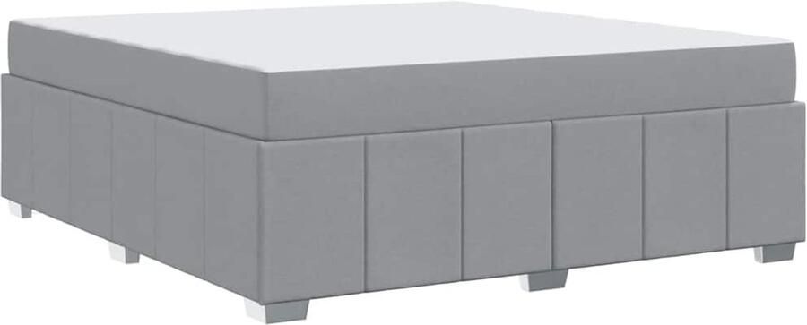VidaXL Bedframe met matras Lichtgrijs 180 x 200 cm Stof