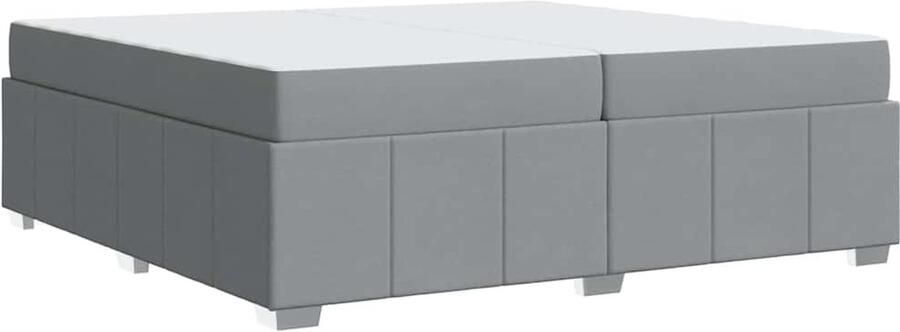 VidaXL Bedframe met matras Lichtgrijs 200 x 200 cm Stof