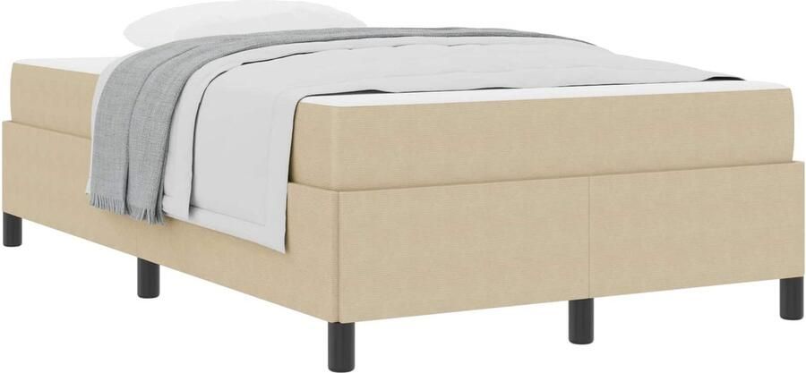 VidaXL Bedframe Anders Lichtgroen Grijs 120 x 190 cm Katoenen stof - Foto 3