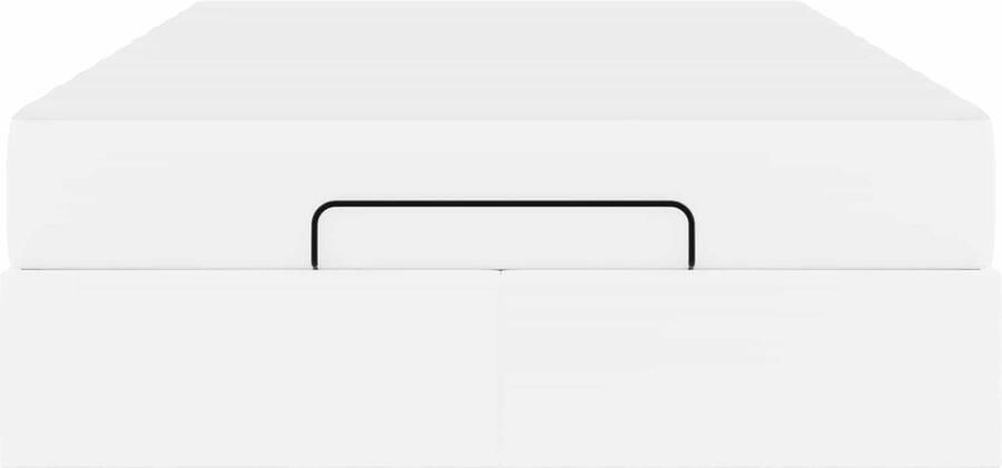 VidaXL Bedframe met matras met matras Pure Wit 120 x 190 cm Kunstleer - Foto 2