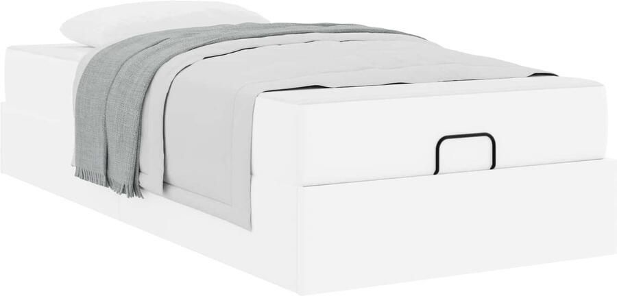 VidaXL Bedframe met matras Pure Wit 80 x 200 cm Kunstleer - Foto 2