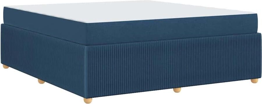 VidaXL Bedframe met matras met matras Blauw 180 x 200 cm Stof