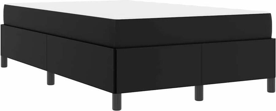 VidaXL Bedframe met matras met matras Zwart 120 x 200 cm Kunstleer