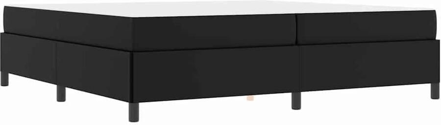 VidaXL Bedframe met matras met matras Zwart 200 x 200 cm Kunstleer