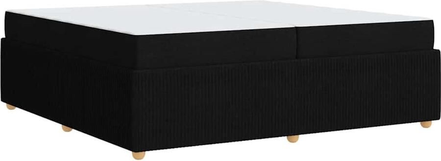 VidaXL Bedframe met matras met matras Zwart 200 x 200 cm Stof