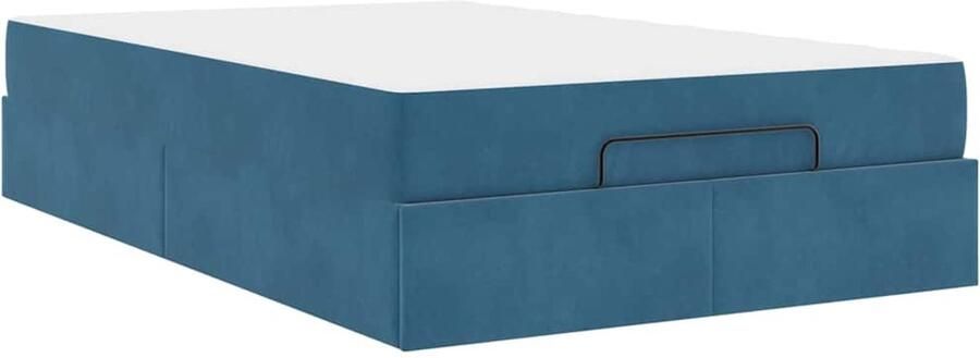 VidaXL Bedframe met matras met opslag Blauw 120 x 190 cm Fluweel