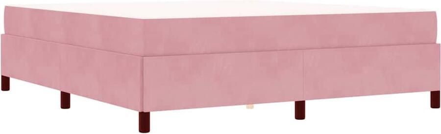 VidaXL Bedframe met matras Roze en wit 180 x 200 cm Fluweel