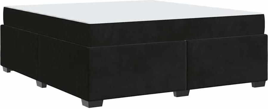 VidaXL Bedframe met matras Zwart 180 x 200 cm Fluweel