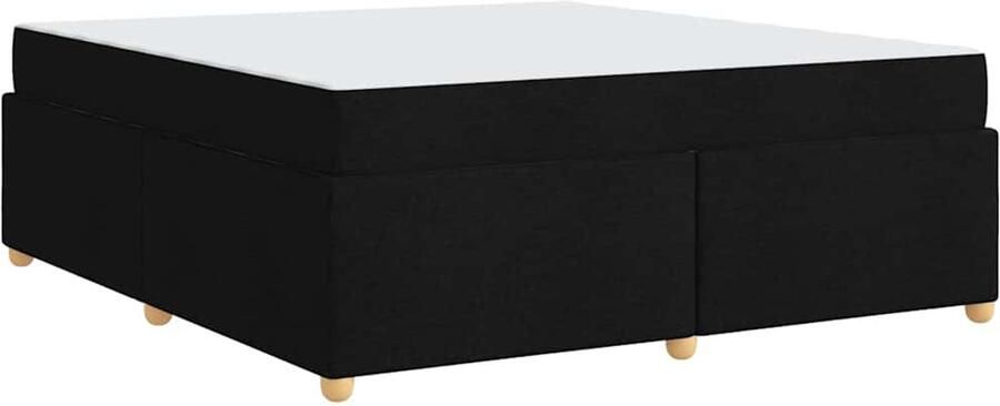 VidaXL Bedframe met matras met matras Zwart 180 x 200 cm Stof