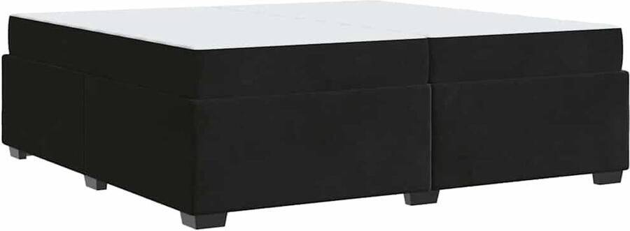 VidaXL Bedframe met matras Zwart 200 x 200 cm Fluweel