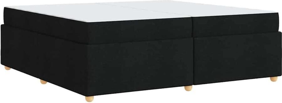 VidaXL Bedframe met matras met matras Zwart 200 x 200 cm Stof