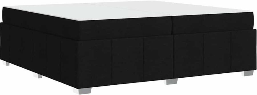 VidaXL Bedframe met matras Zwart 200 x 200 cm Stof