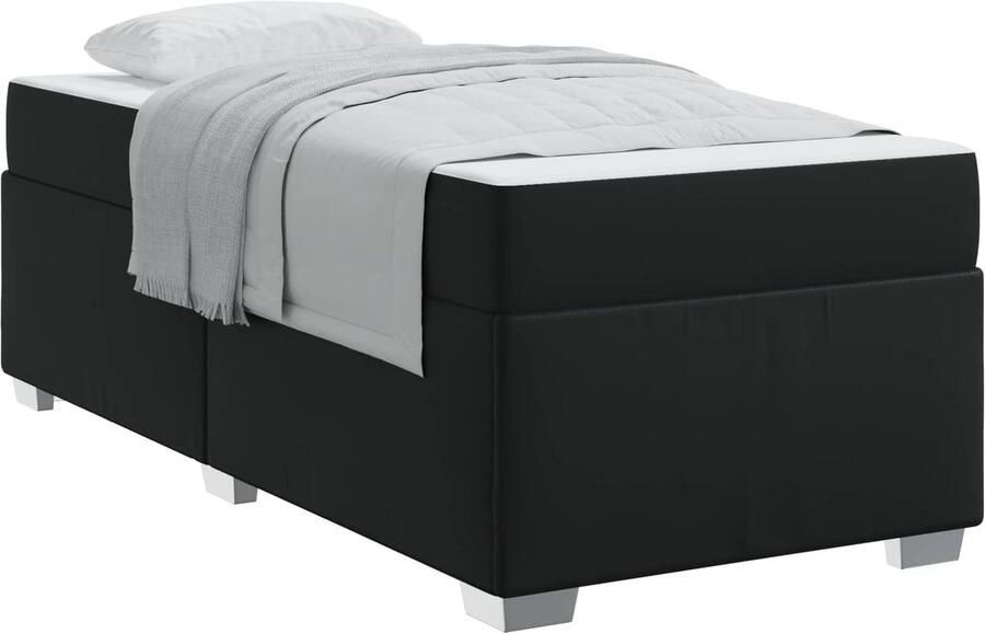 VidaXL Bedframe Anders Zwart 80 x 200 cm Kunstleer - Foto 2