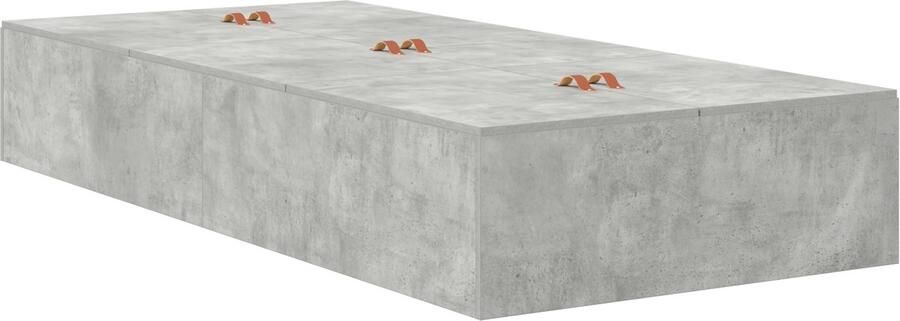 VidaXL Bedframe met opslag Betongrijs 200 x 100 x 31 5 cm Bewerkt hout