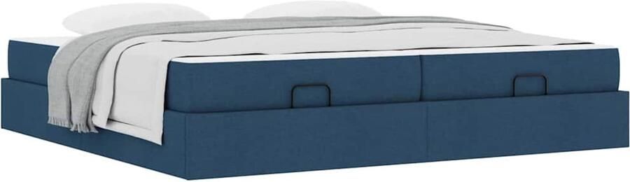 VidaXL Bedframe Anders met opslag Blauw 200 x 200 cm Stof