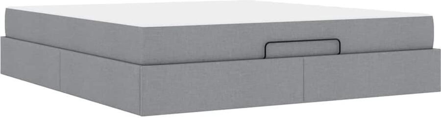 VidaXL Bedframe Anders met opslag Lichtgrijs 180 x 200 cm Stof