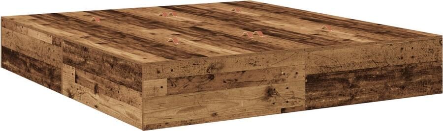 VidaXL Bedframe met opslag Oud hout 200 x 180 x 31.5 cm Bewerkt hout