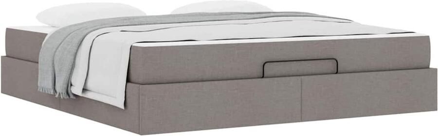 VidaXL Bedframe met opslag Taupe 180 x 200 cm Stof