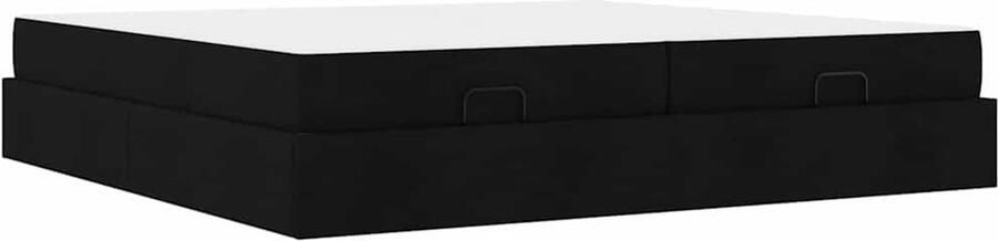 VidaXL Bedframe Anders met opslag Wit en Donkerbruin 200 x 200 cm Stof