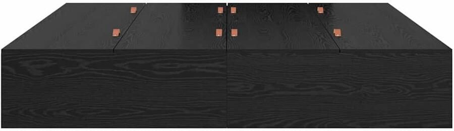 VidaXL Bedframe met opslag Zwart eiken 200 x 200 cm Bewerkt hout - Foto 3