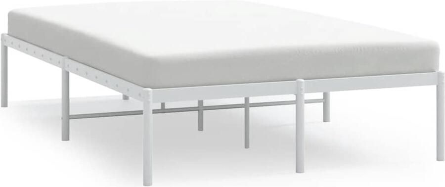 VidaXL Bedframe staal wit 196x126x31 cm - Foto 3