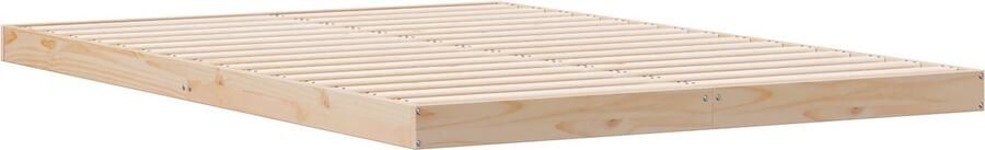 VidaXL Bedframe Naturel 140 x 220 cm Massief grenenhout
