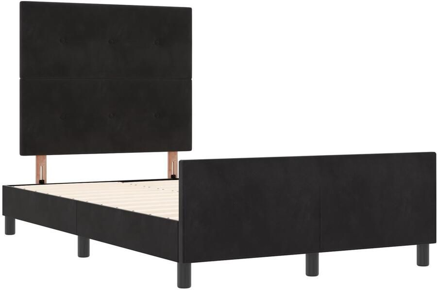 VidaXL Bedframe Set van 2 Zwart Fluweel 197 x 126 x 118 128 cm - Foto 2