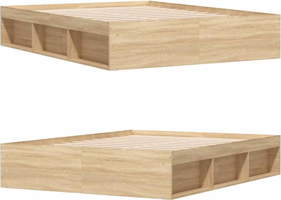 VidaXL -Bedframe-sonoma-eikenkleurig-140x200-cm - Foto 2